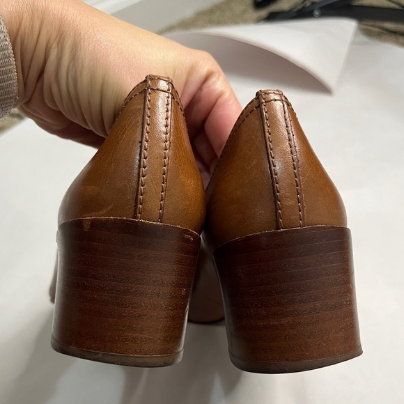 Tory Burch Tan New Janey Leather Block Heel Pump 6.5 - Picture 10 of 11